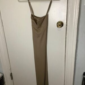 Beige bodycon dress